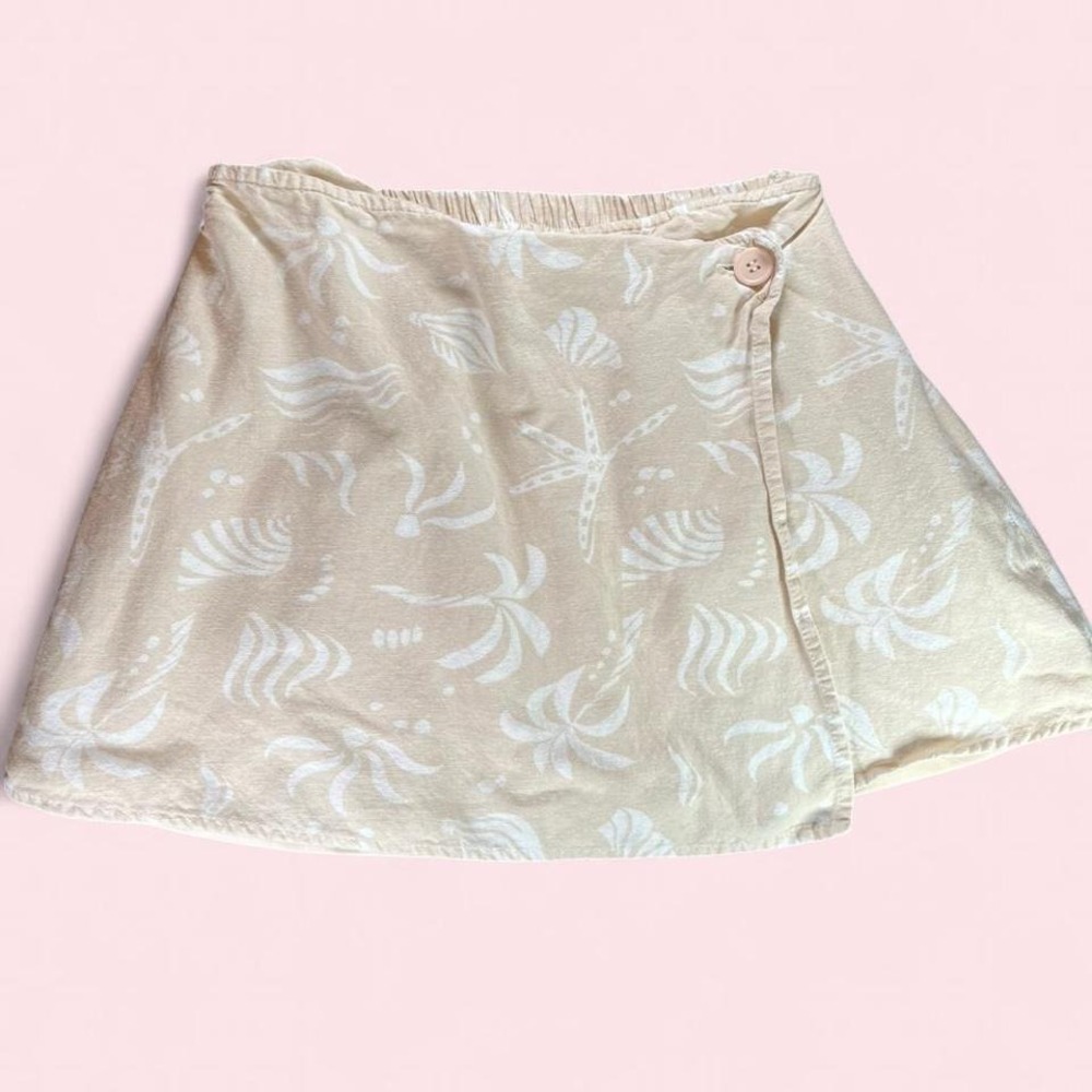 Midnightsky Tropical Mini Wrap‎ Skirt
